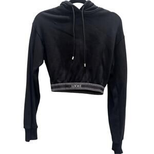 Loewe -  Cropped Hoodie, Black- Size XS